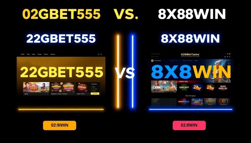 G2GBET555 vs 8X8WIN เปรียบเทียบเว็บพนัน