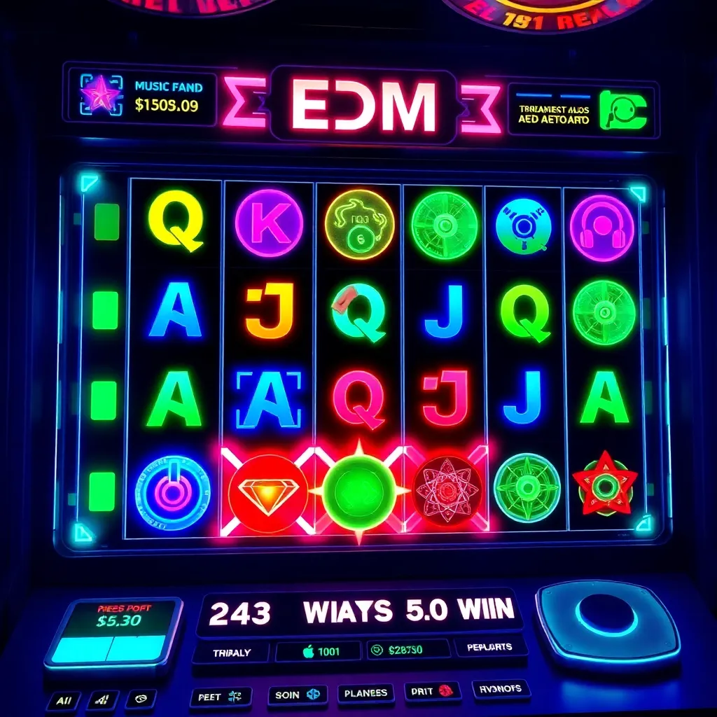 หน้าจอเกม Rave Party Fever — 243 วิธีชนะ ธีม EDM